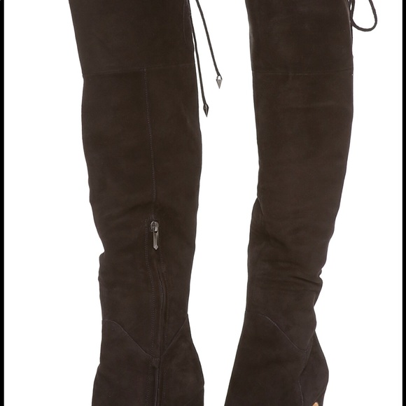 Sam Edelman Black suede over the knee boots - Picture 2 of 9